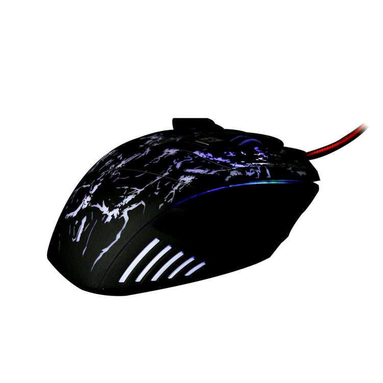 TECBITS 7 Button Pro Gaming Mouse 3200DPI RGB Backlit LED Optical USB Wired