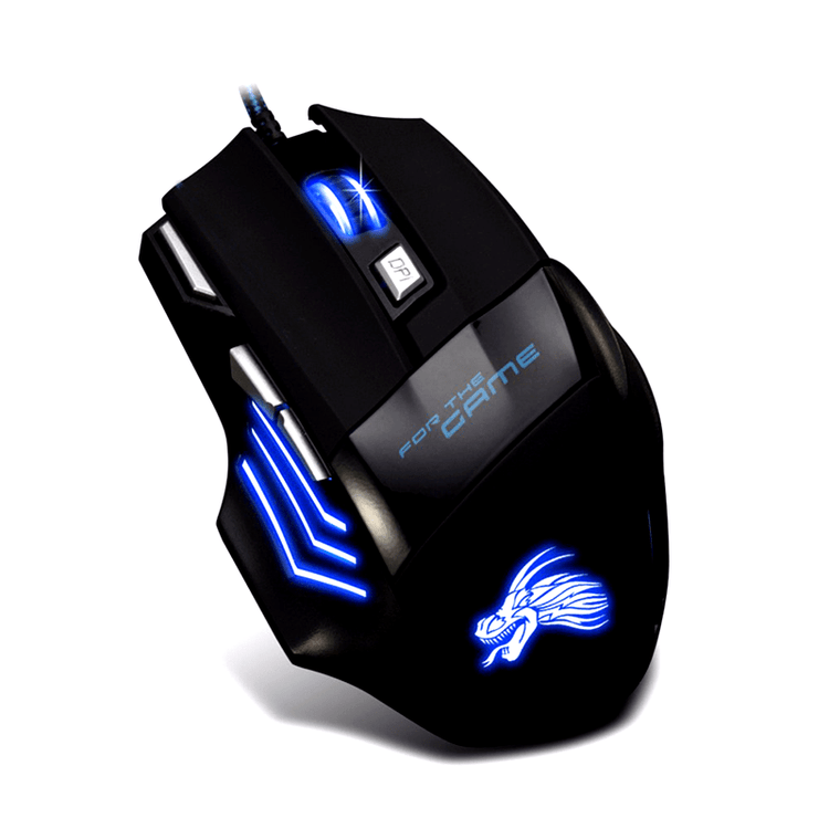TECBITS 7 Buttons Backlit LED Optical USB Wired Gaming Mouse