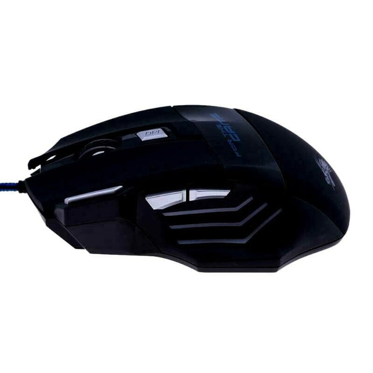 TECBITS 7 Buttons Pro Gaming Mouse LED 1600dpi Optical USB Wired for PC Laptop