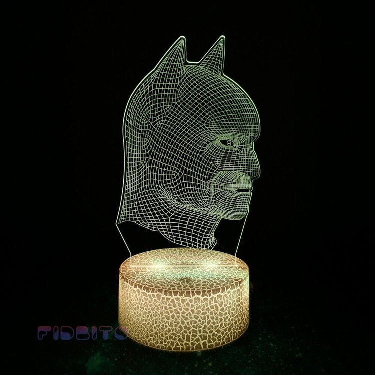TECBITS Batman in 3D Illusion Lamp Luminate Base Night Light LED 7 Colour Touch Gift