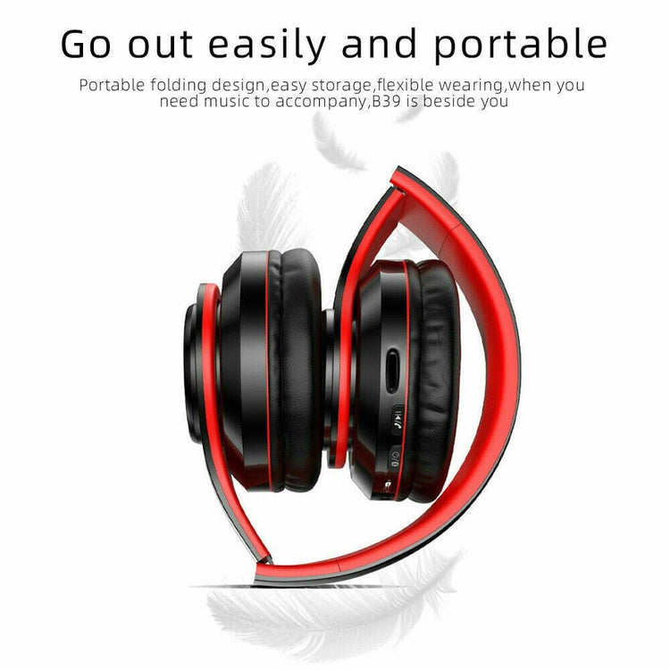 TECBITS Black Wireless Gaming Headphones Bluetooth 5.0 RGB LED Light up with mic