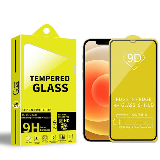 TECBITS Electronics Accessories Apple iPhone 13 New Apple iPhone 13/Pro/Max 9D Tempered Glass Full Coverage Screen Protector 9H