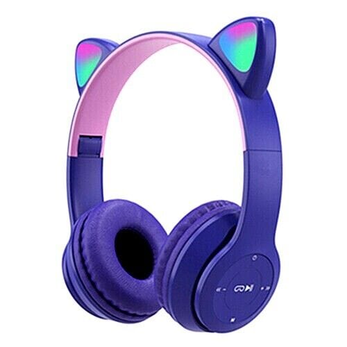 Tecbits Gaming Cat Ear Headphones LED Lights Headset Cute Wireless Bluetooth 5.0