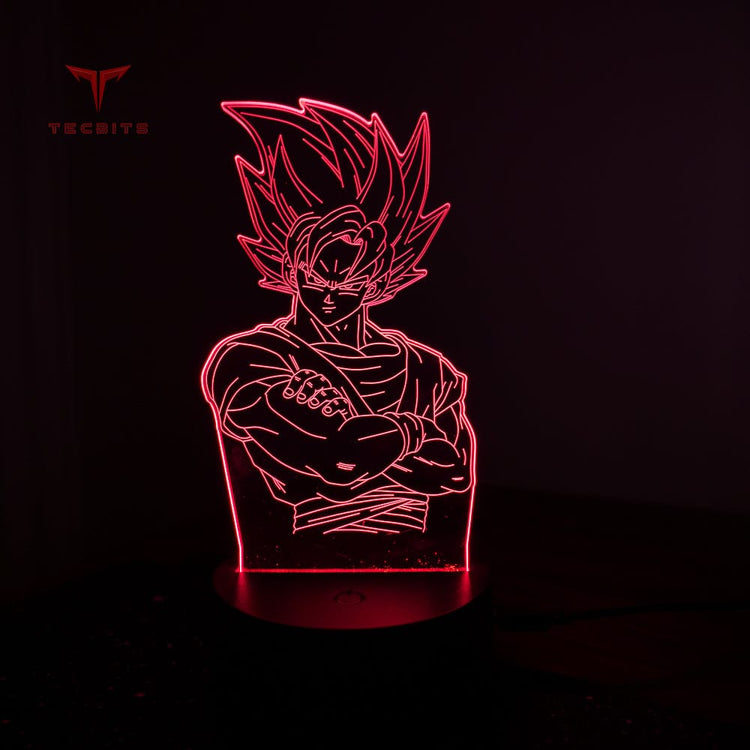TECBITS Lamps Dragon Ball Z Goku 3D NEW Night Light Creative LED 7 Colour Touch Table Lamp AU