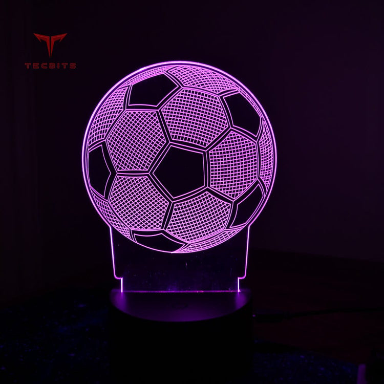 TECBITS Lamps Football New 3D Illusion Lamp Night Light LED 7 Colour Touch Table Lamp