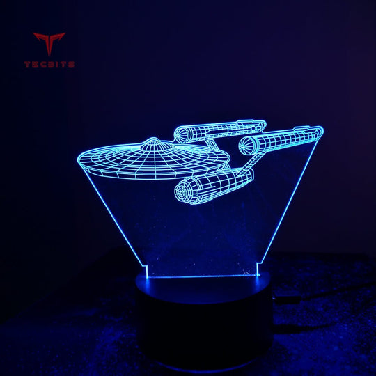 TECBITS New Star Wars 3D Illusion Lamp Night Light LED 7 Colour Office Touch Table Lamp