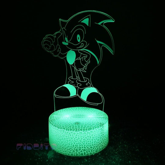 TECBITS Sonic 3D Illusion Lamp Luminate Base Night Light LED 7 Colour Touch