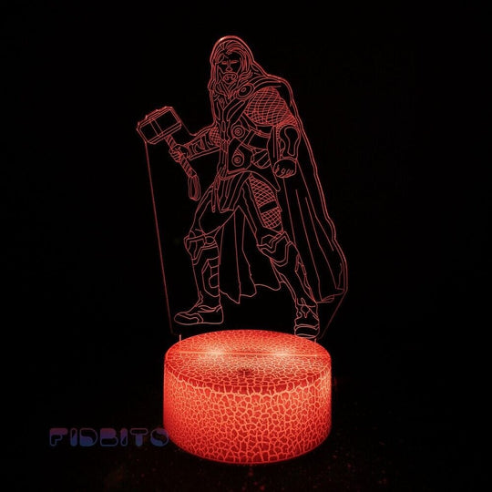 TECBITS Thor 3D Illusion Lamp Luminate Base Night Light LED 7 Colour Touch Gift