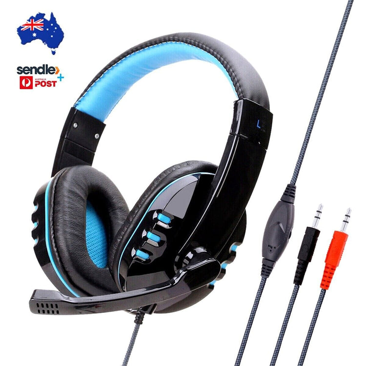 TECBITS Wired Gaming Headset Gamers Headphones With Microphone Stereo for PS4 Xbox PC